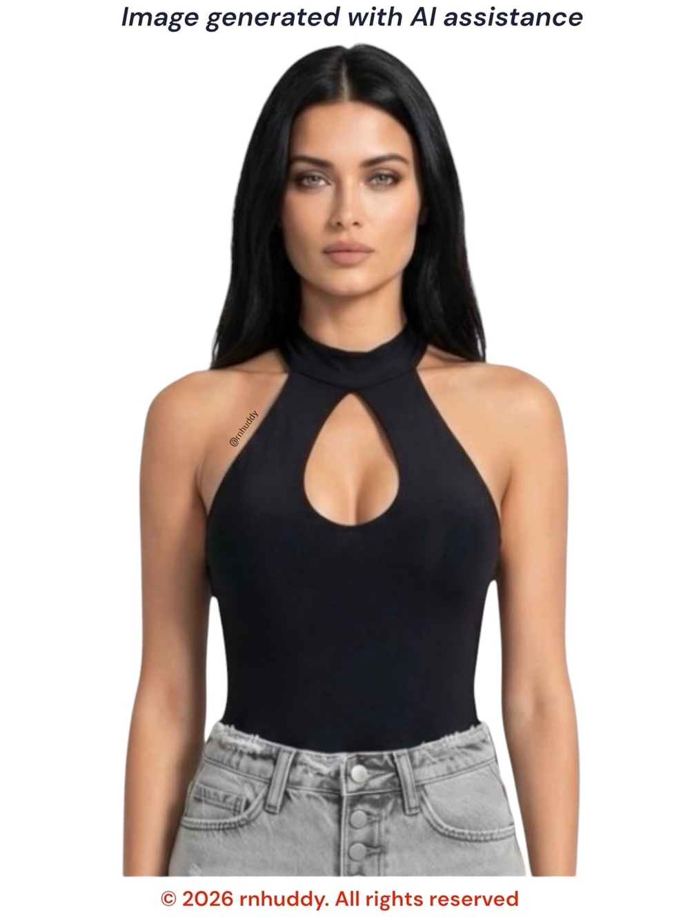 NWT Chyrii XS black halter cutout bodysuit